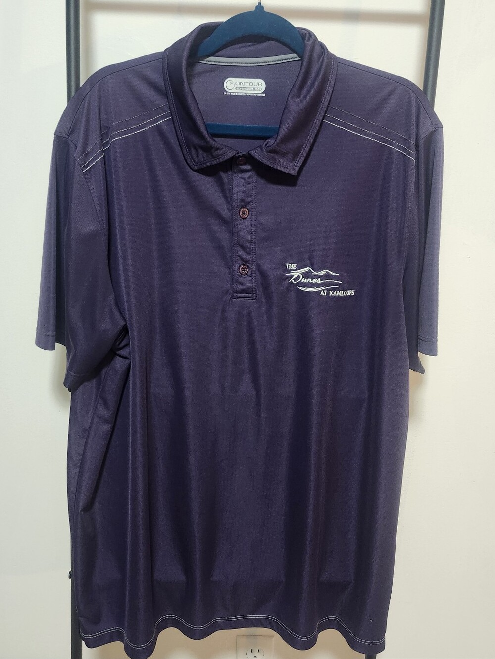 Men's Deep Purple Performance Polo With Embroidered Logo